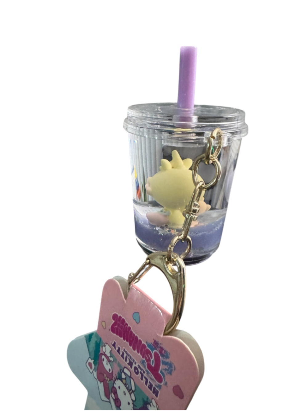 New Hello Kitty Boba Tea Keychain Floating Water, Drink Cup - Picture 4 of 7
